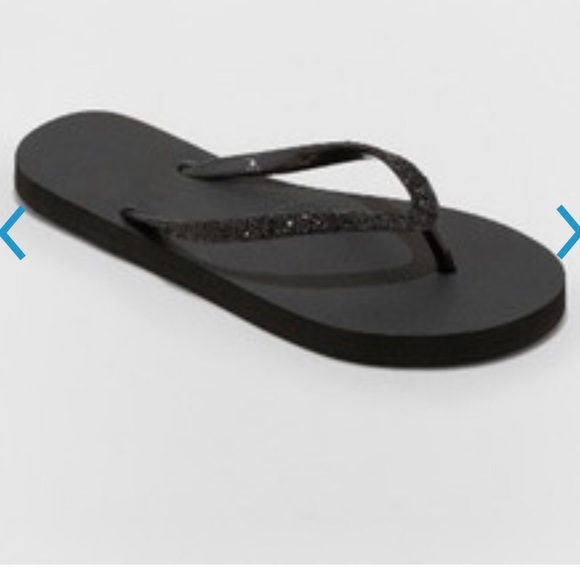 ladies sparkly flip flops